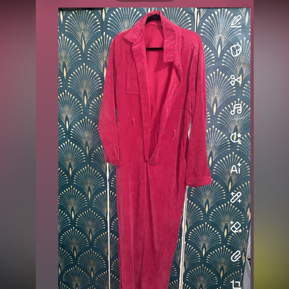 Wild Fable Red Corduroy Jumpsuit